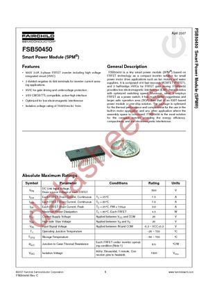 FSB50450 datasheet  